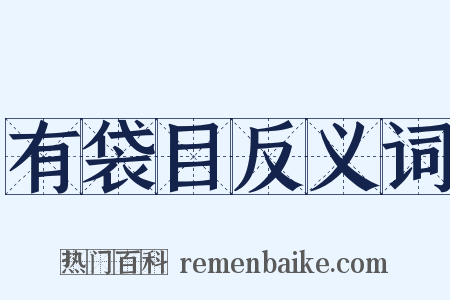有袋目反义词是什么意思的图片